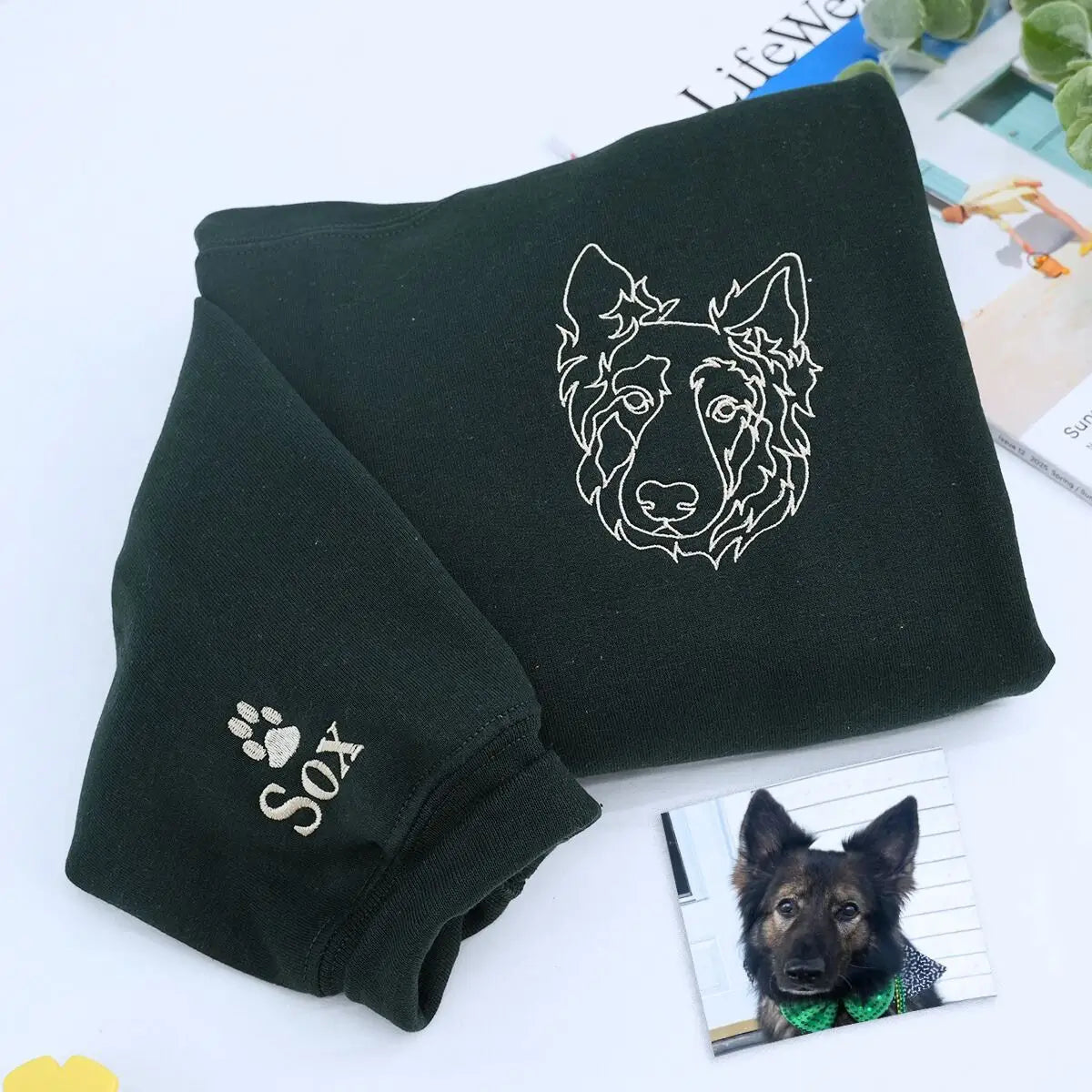 Personalized Embroidered German Shepherd Dog Mom Shirt for Pet Lovers