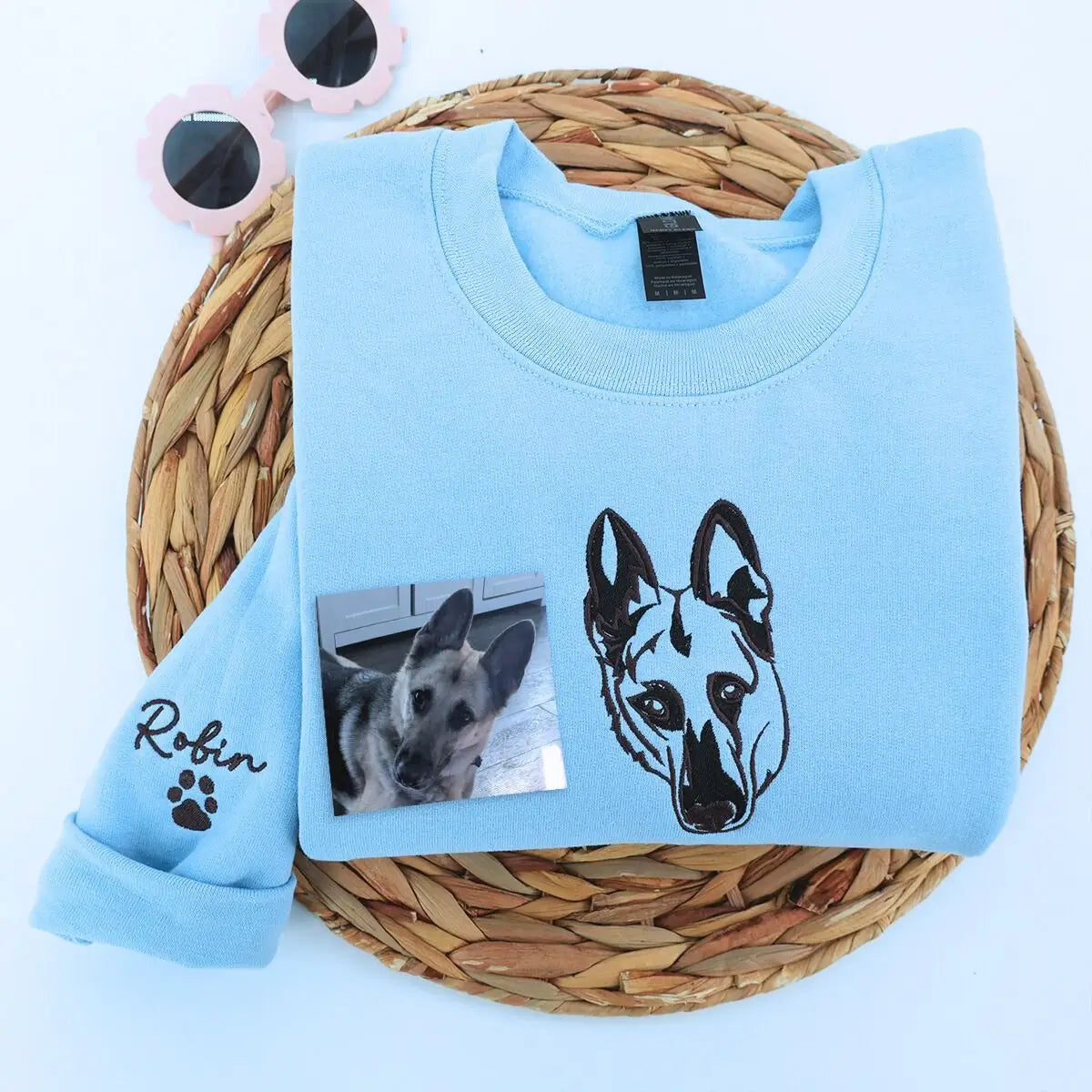 Personalized Embroidered German Shepherd Dog Mom Shirt for Pet Lovers