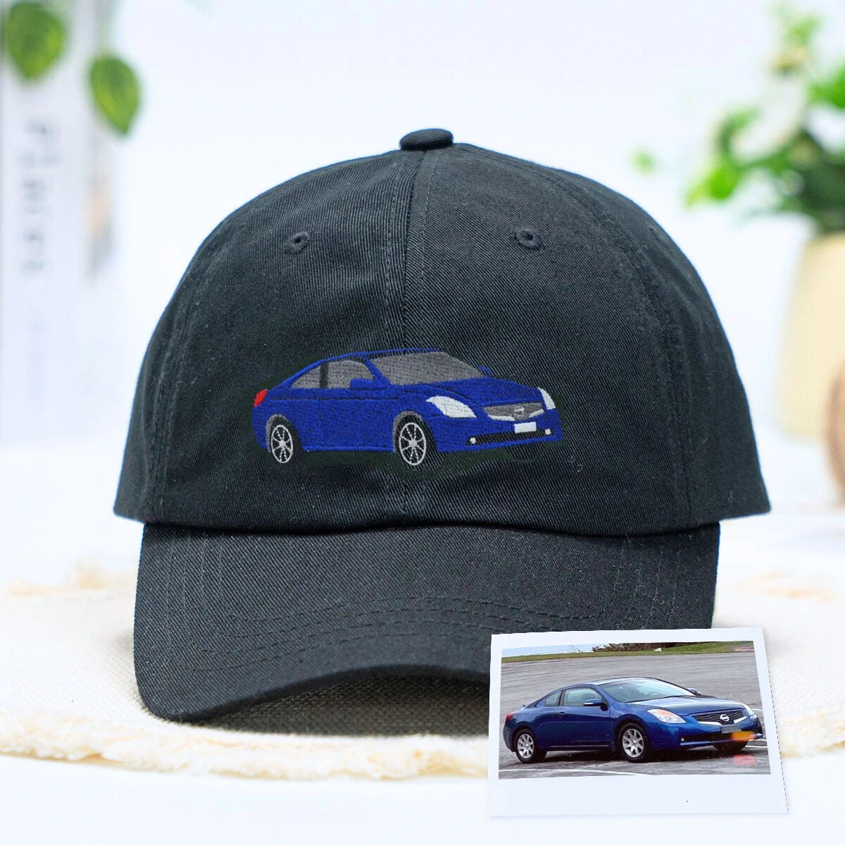Custom Embroidered Photo Car Hat - Personalized Car Guy Gift Idea