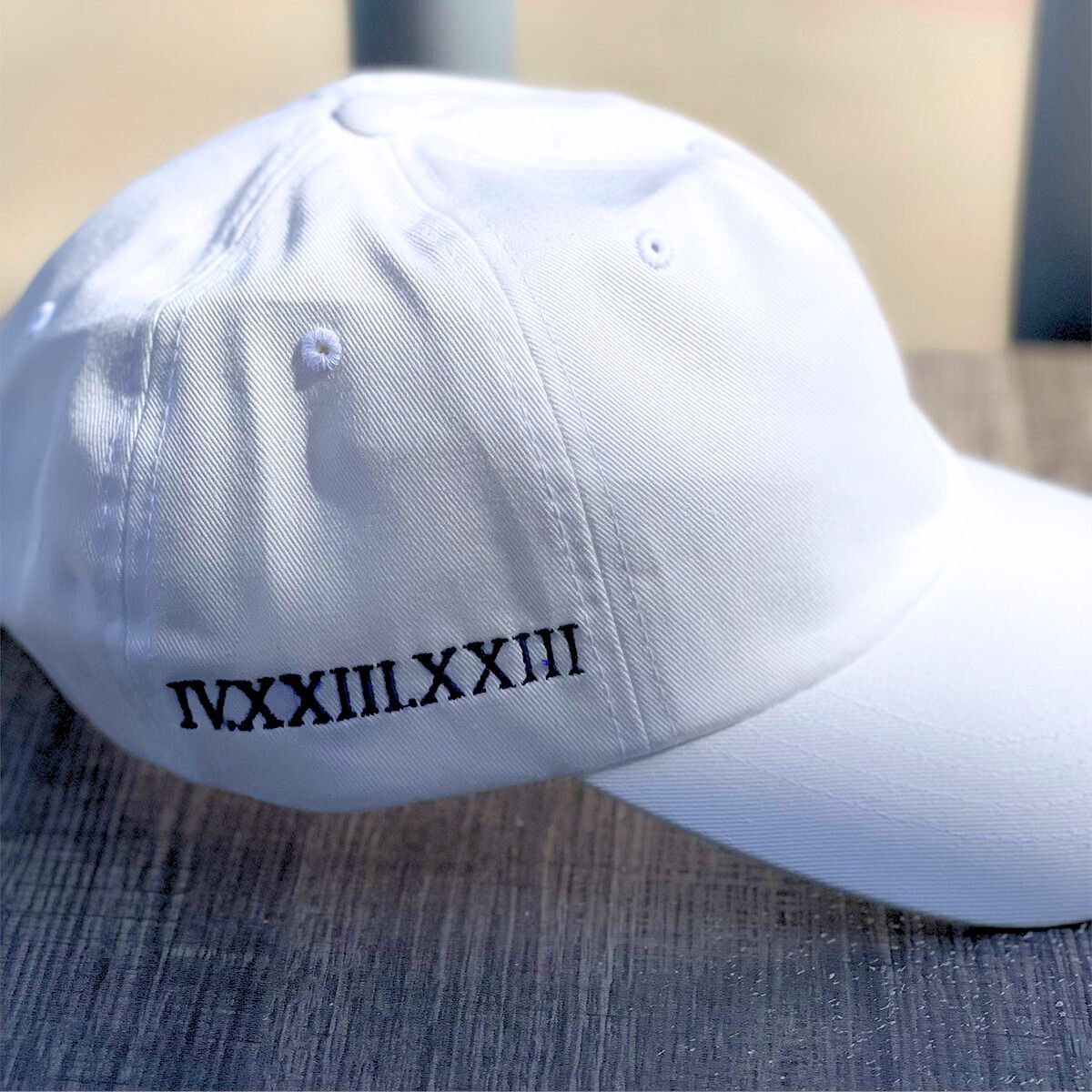 Embroidered Roman Numerals Adjustable Hat | Timeless Design