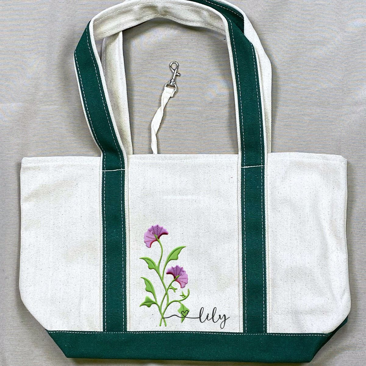 Personalized Birth Month Flower Tote Bag - Celebrate Her Unique Style