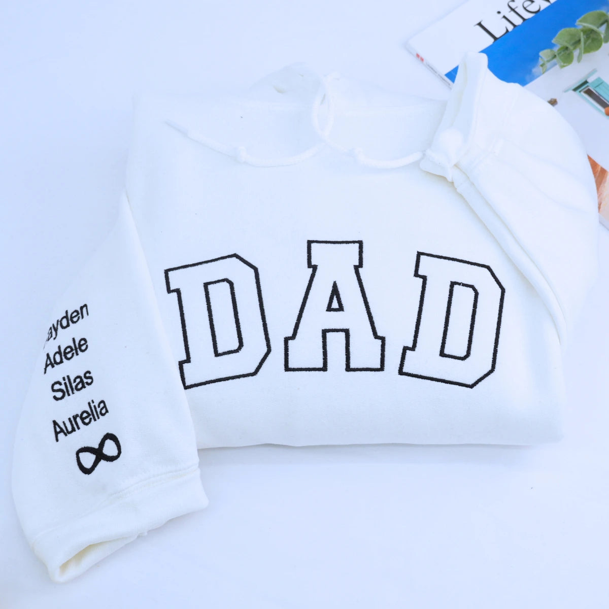 Personalized Daddy EST Hoodie with Childs Name | Dad 2024 Crewneck