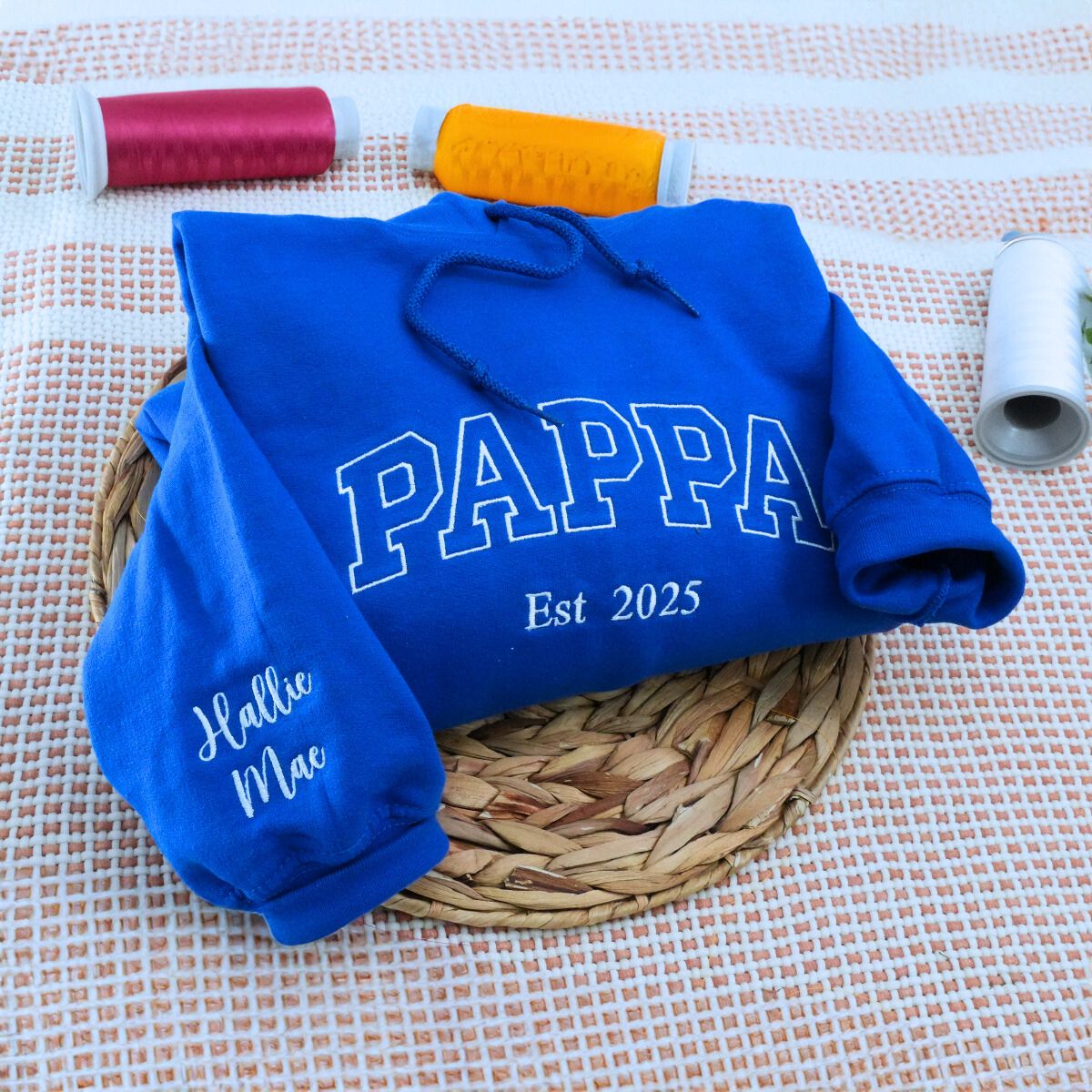 Personalized Daddy EST Hoodie with Childs Name | Dad 2024 Crewneck