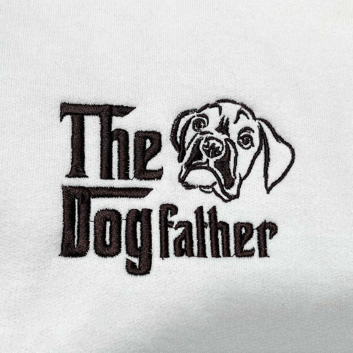 Personalized Boxer Dog Father Embroidered Sweater