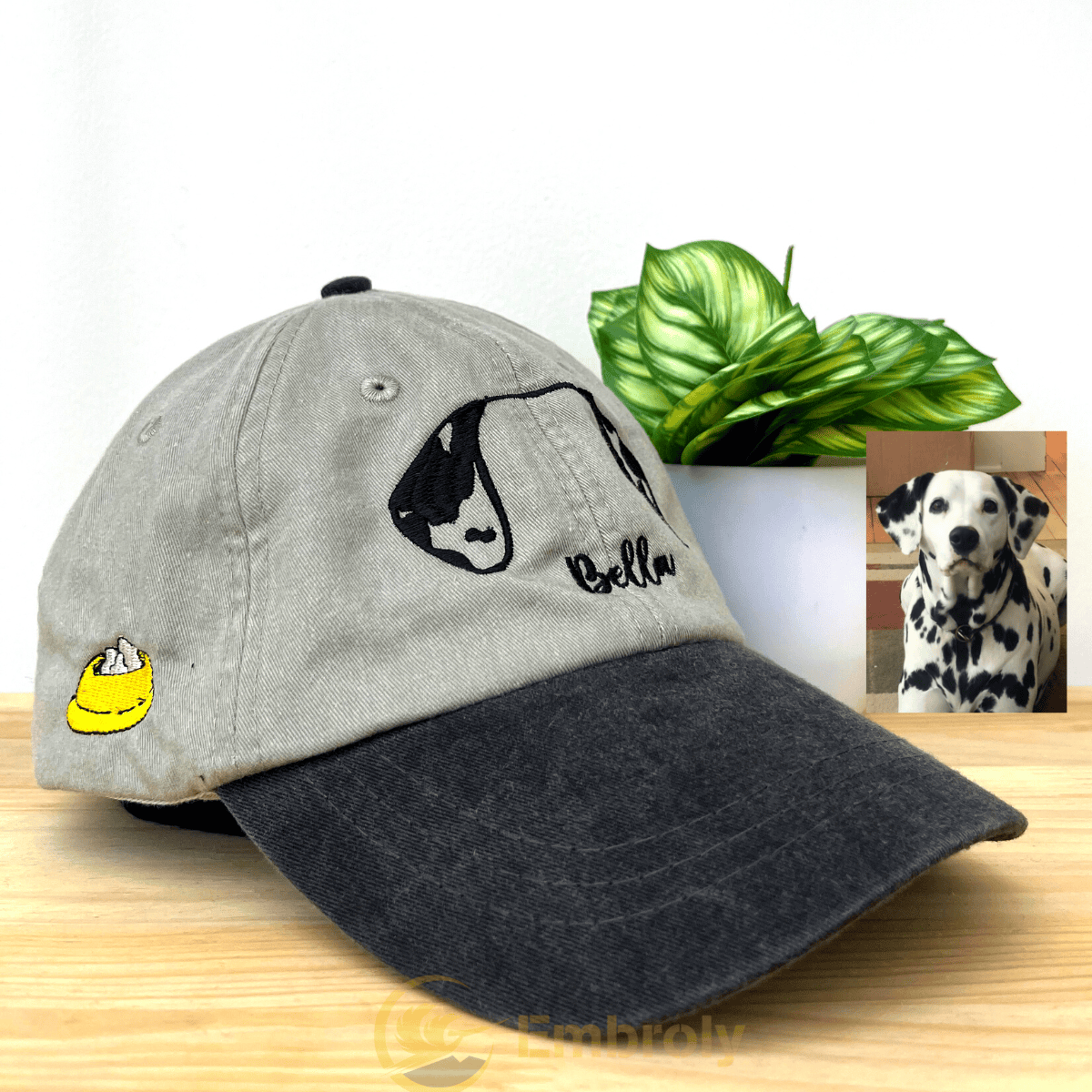 Personalized Pet Ears Photo Embroidered Dyed Hat