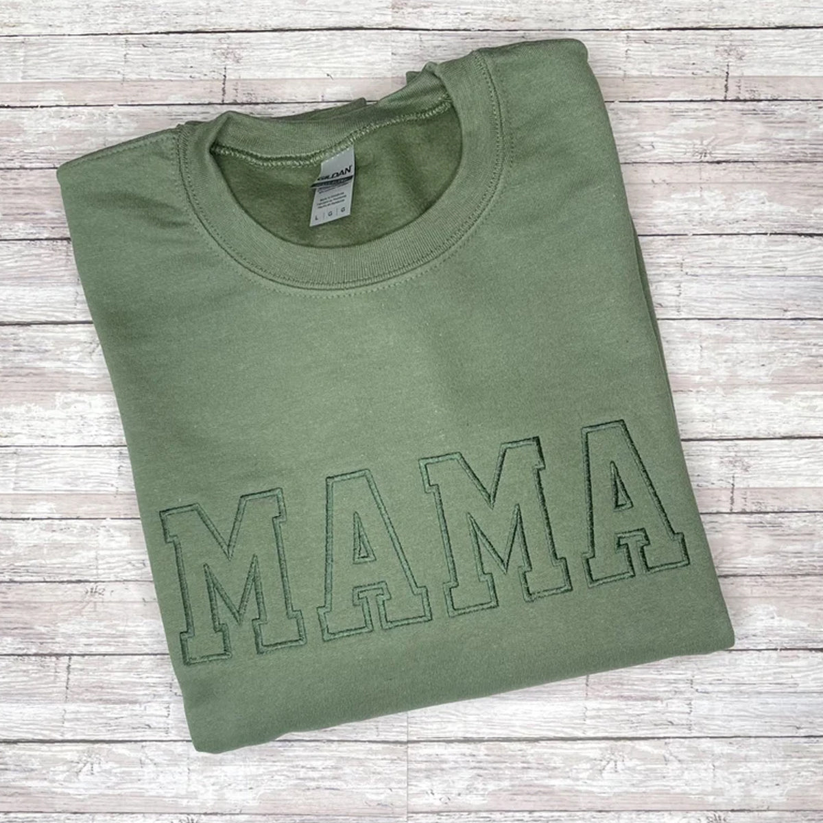 Mama Embroidered Varsity Letter Sweatshirt - Casual Comfort for Moms