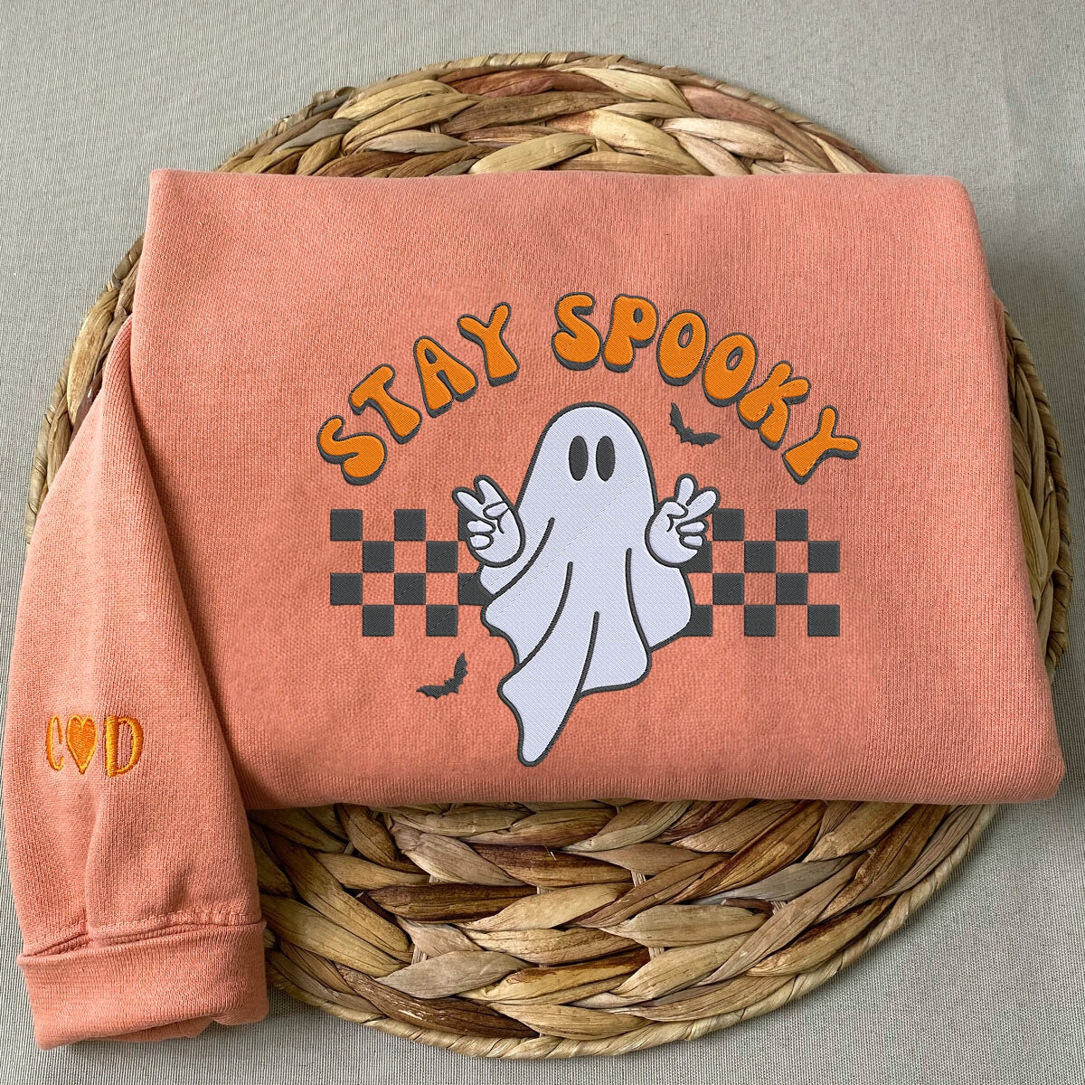 Embroidered Spooky Halloween Sweatshirt for Festive Fall Fun