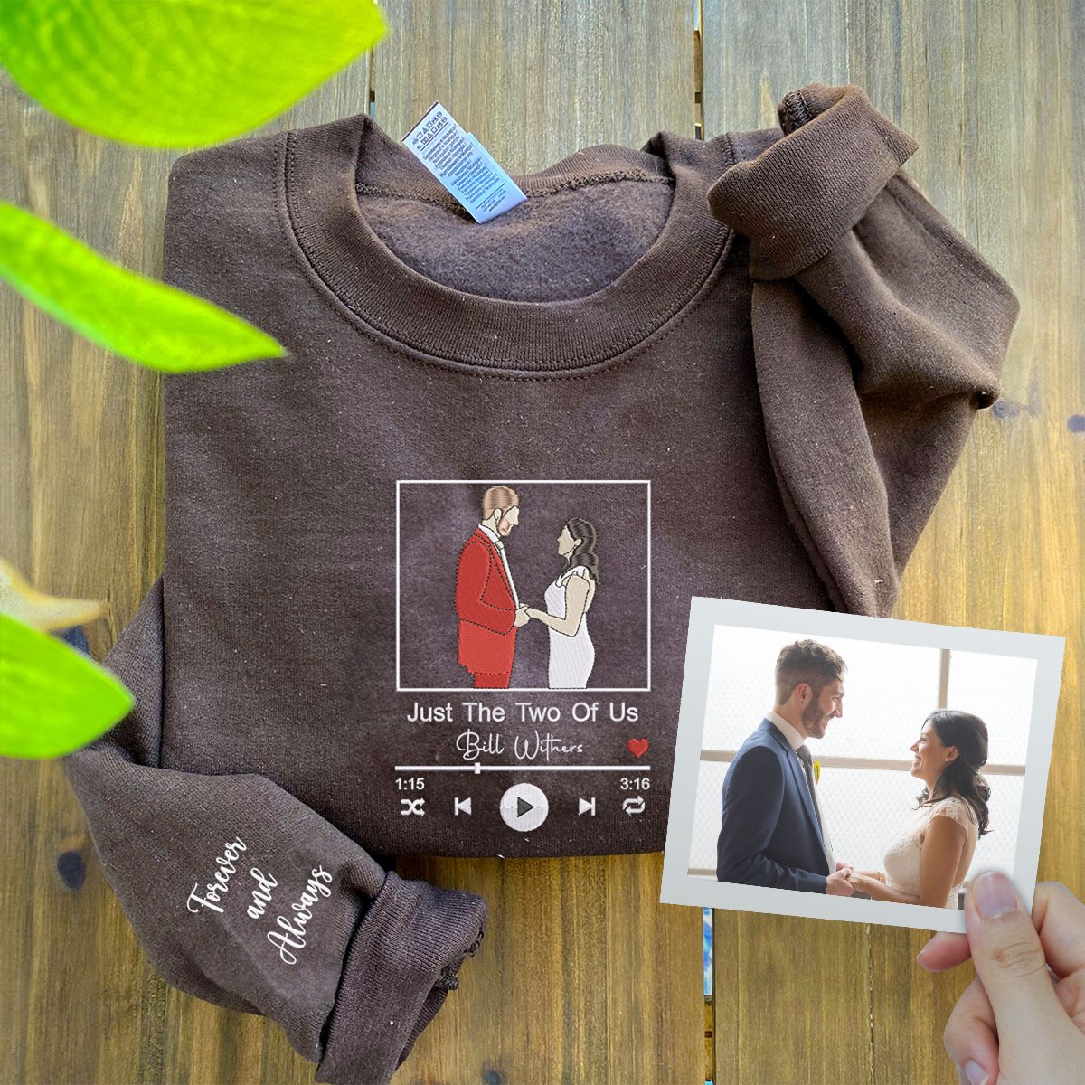 Personalized Embroidered Playlist Hoodie - Custom Song Photo Design