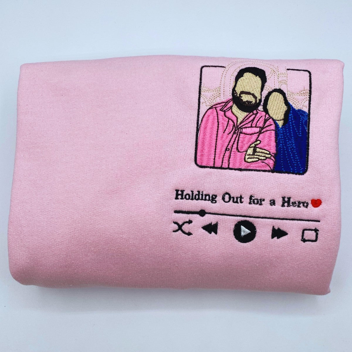 Personalized Embroidered Playlist Hoodie - Custom Song Photo Design