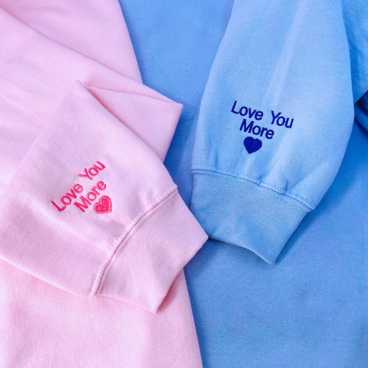 Personalized Embroidered Couple Sweatshirts, Gift for Him and Her