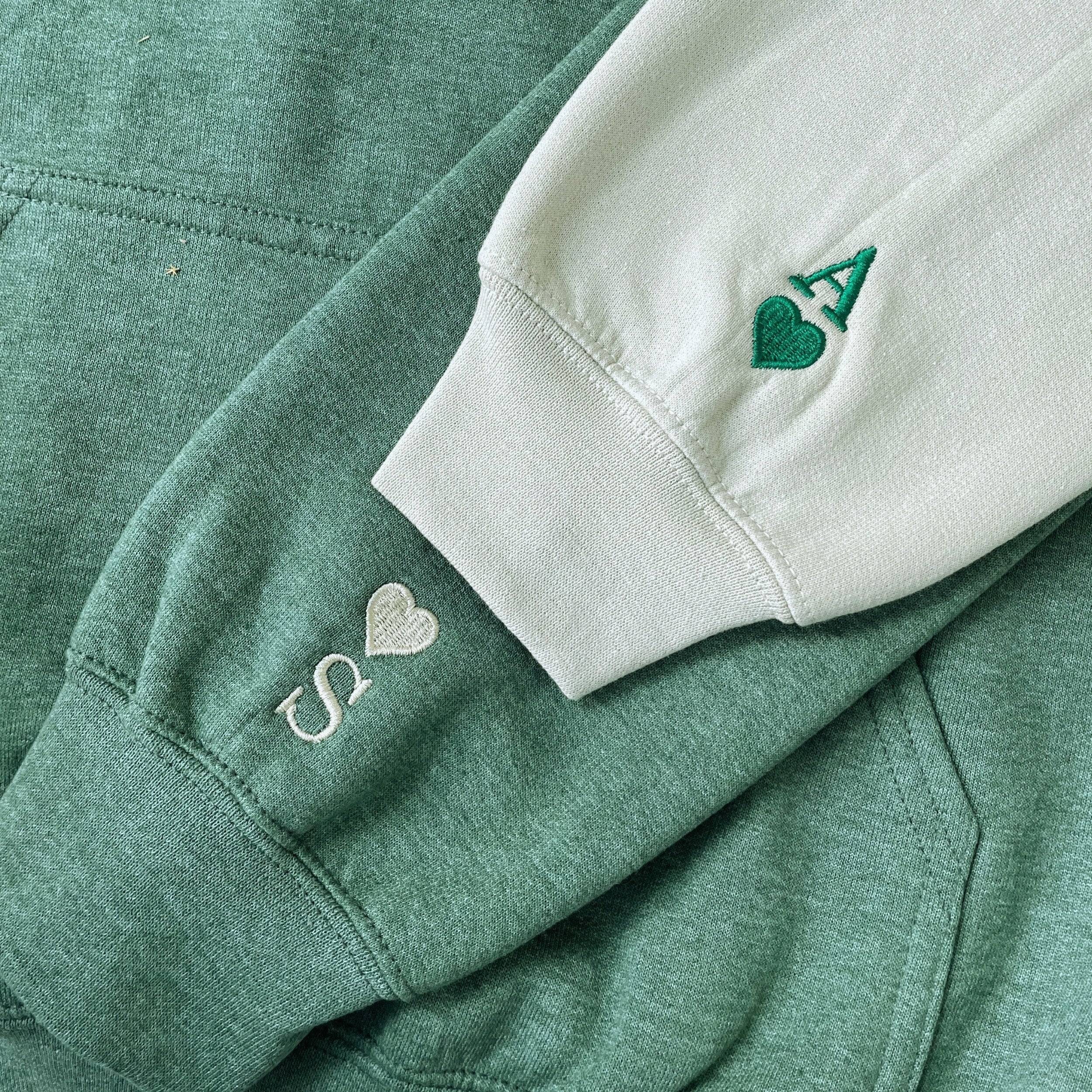 Personalized Embroidered Couple Sweatshirts, Gift for Him and Her