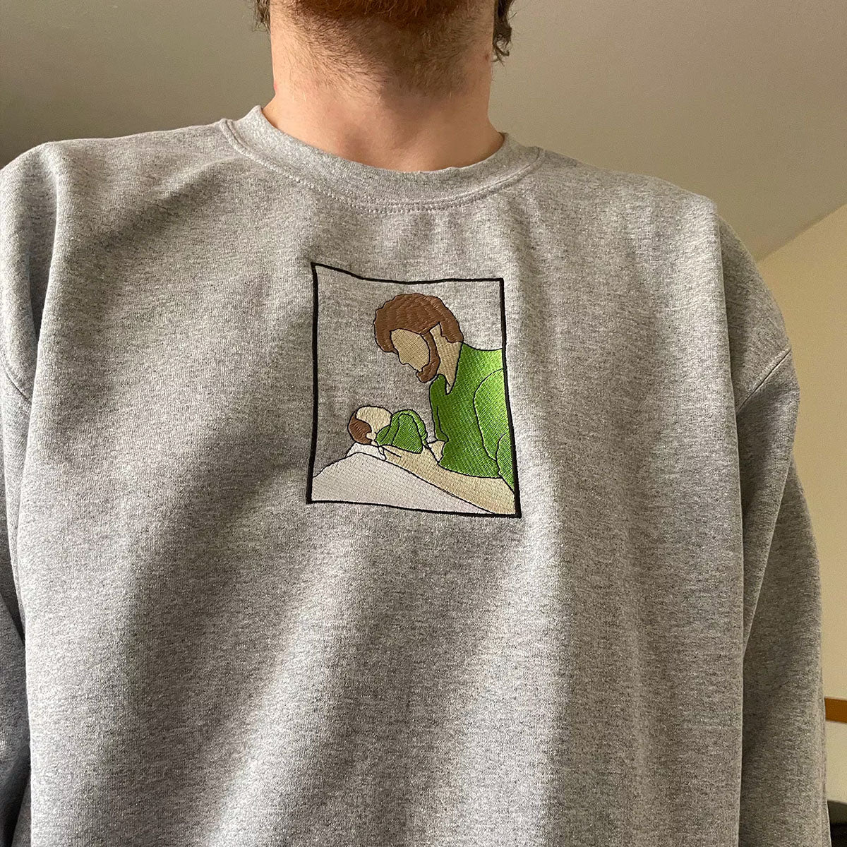 Custom Embroidered Family Portrait Hoodie - Personalized Keepsake