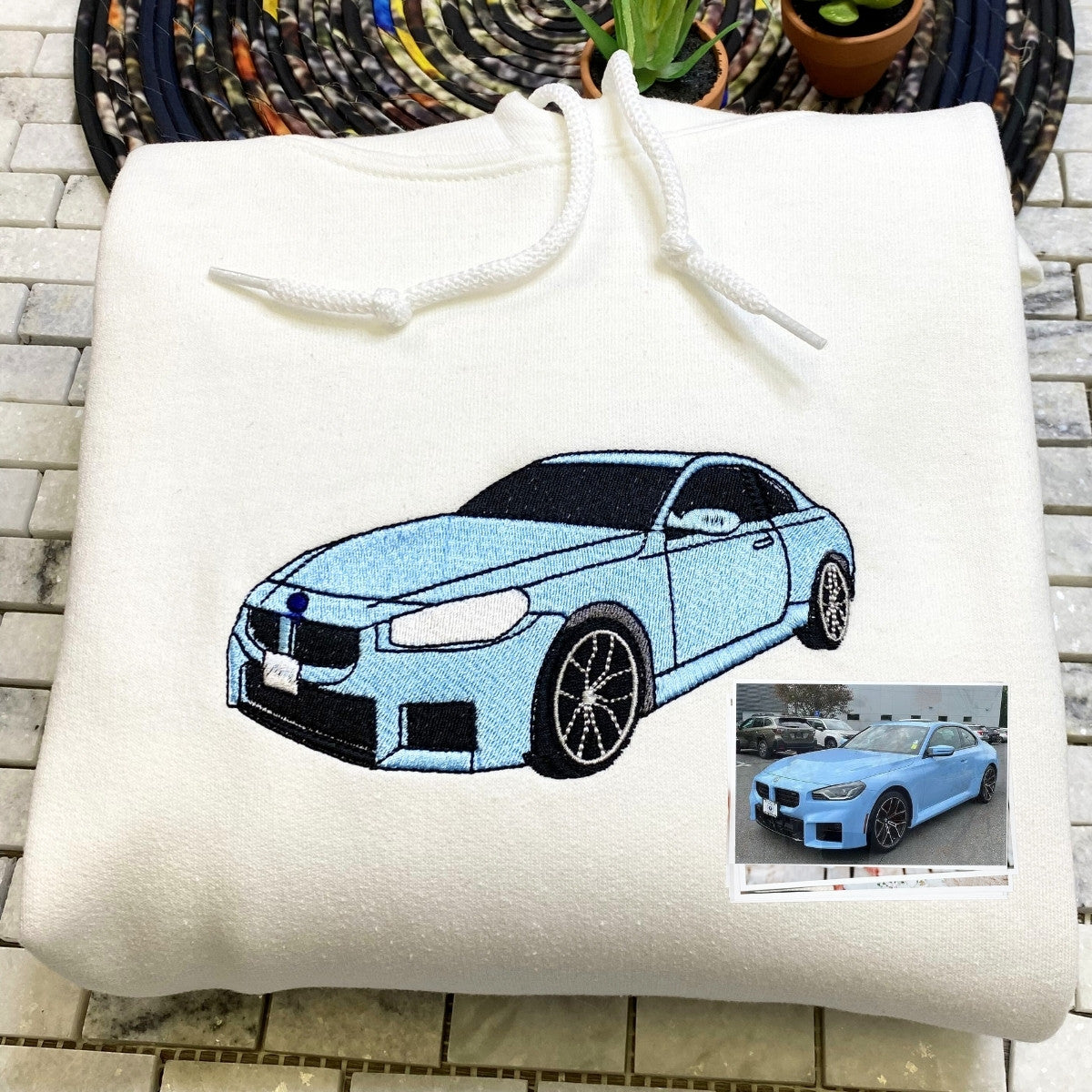 Personalized Car Embroidered Sweatshirt for Car Lovers
